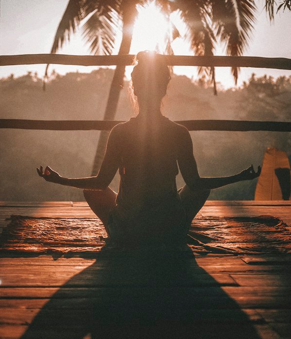Meditating woman
